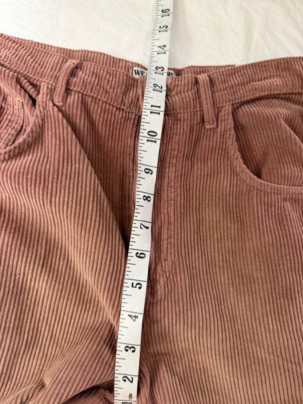 NWT FREE PEOPLE WE THE FREE Good Luck Mid Rise Barrel Jeans Cords Withered Rose - Picture 13 of 16